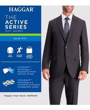 Haggar Active Mens Slim Fit Suit Jacket 40S Black Jacket Only