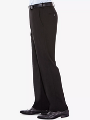HAGGAR J.M. Men’s Dress Pants Black 32 x 22 Classic Fit Stretch Sharkskin Flat