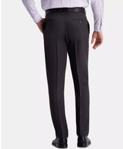 Haggar Mens Straight fit Dress Pants 38 / 34 Black Solid