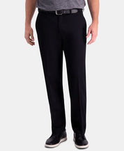 HAGGAR J.M. Men’s Dress Pants 42 x 30 Black Khaki Classic-Fit 2-Way Stretch