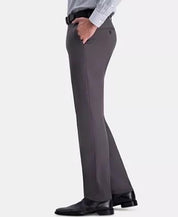 Haggar Mens Slim fit Dress Pants 32 / 34 Charcoal Grey Solid Stretch