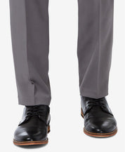 Haggar Mens Slim fit Dress Pants 34 / 32 Grey Solid Stretch