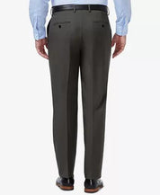 HAGGAR Men's Comfort Stretch Classic-Fit Flat Front Dress Pants 38 x 29 Charcoal