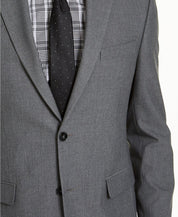 IZOD Men's Classic-Fit Suit Grey Solid 40L / 34 x 34 Flat Front Pant