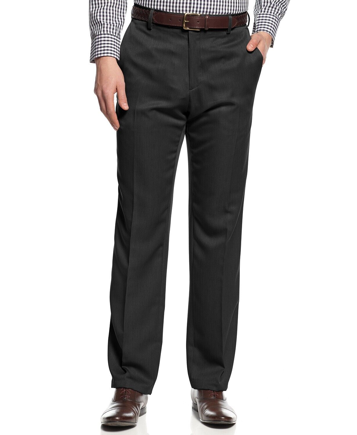 Kenneth Cole Reaction Slim-Fit Urban Dress Pants 40 X 32 Black