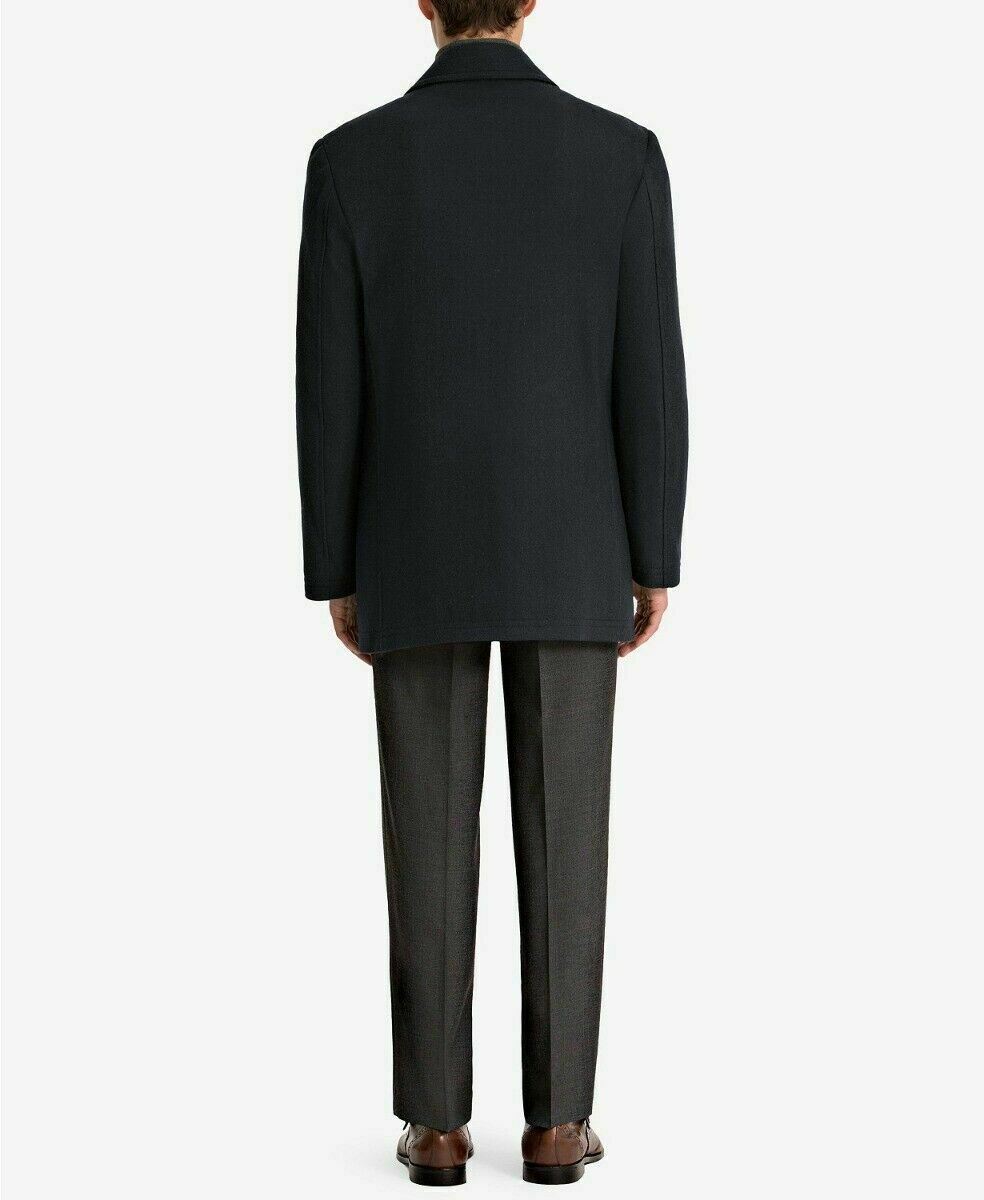 Lauren Ralph Lauren Luke Solid Wool-Blend Peacoat Coat 40L Navy Blue