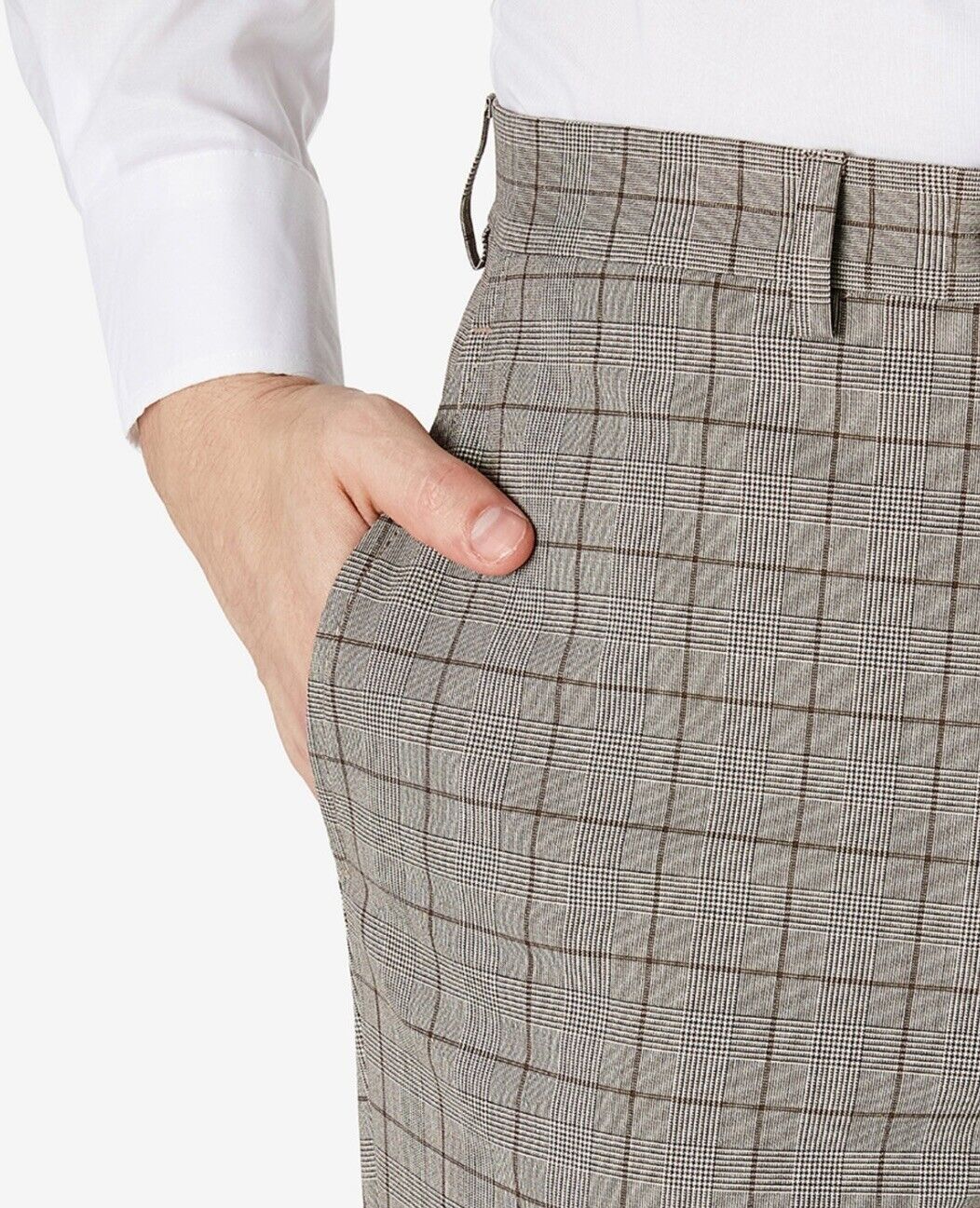 Lauren Ralph Lauren Men's Classic-Fit Plaid Pants 32 x 32 Tan Brown