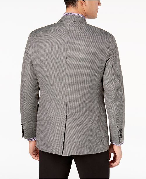 Lauren Ralph Lauren Mens Classic-Fit Ultraflex Check Sport Coat 41S Grey