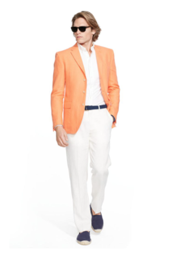 Lauren Ralph Lauren Men's UltraFlex Classic-Fit Linen Sport Coat Peach 38R