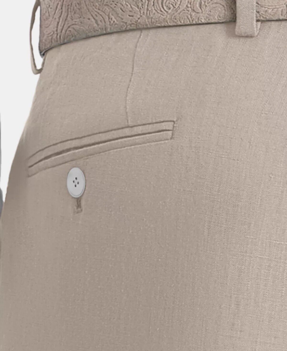 Lauren Ralph Lauren Men's UltraFlex Classic-Fit Tan Linen Pants 35 x 30