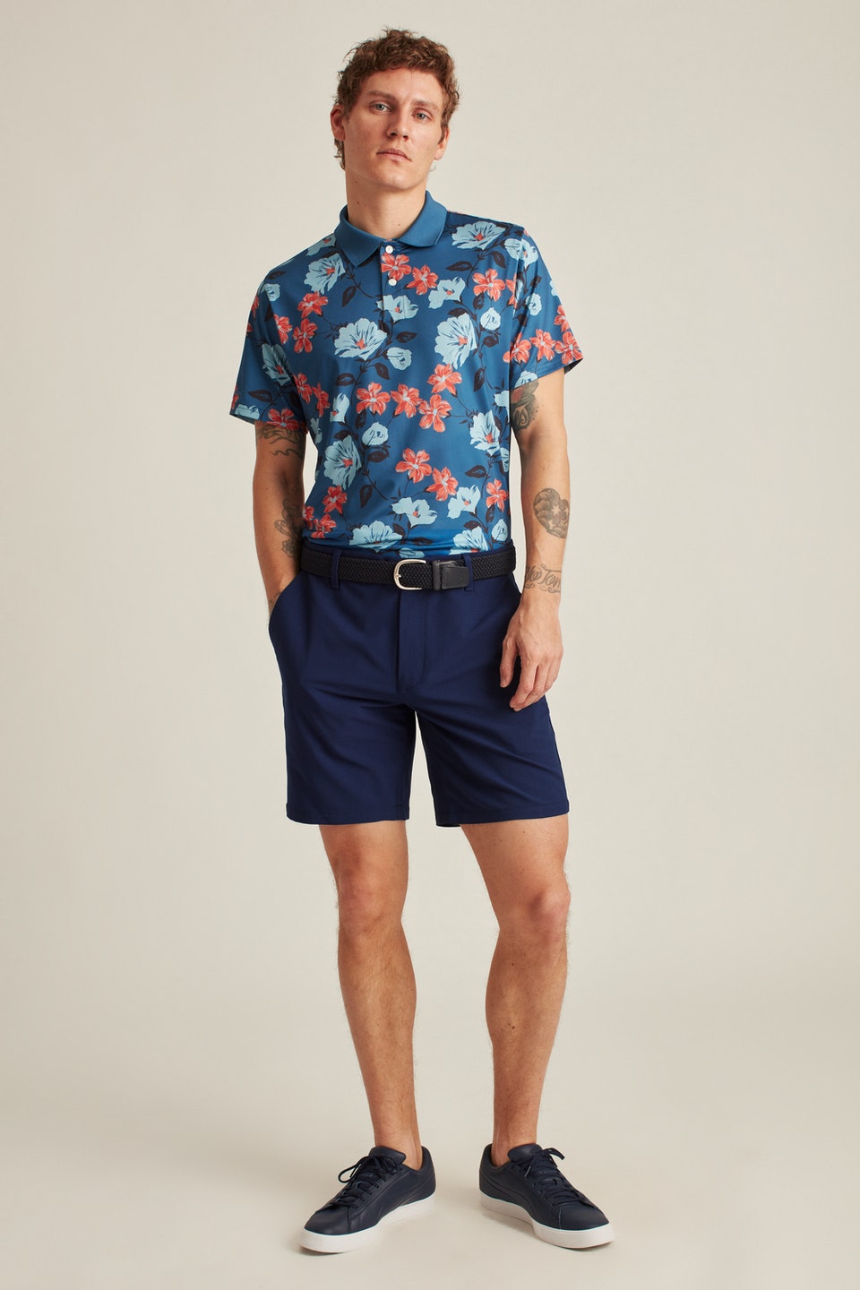 Bonobos Men Regular fit Casual Shorts 40 Blue Solid