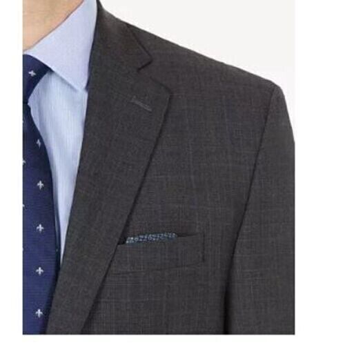 Lauren Ralph Lauren Mens Ultraflex Classic Fit Wool Sport Coat Blazer Grey 44R