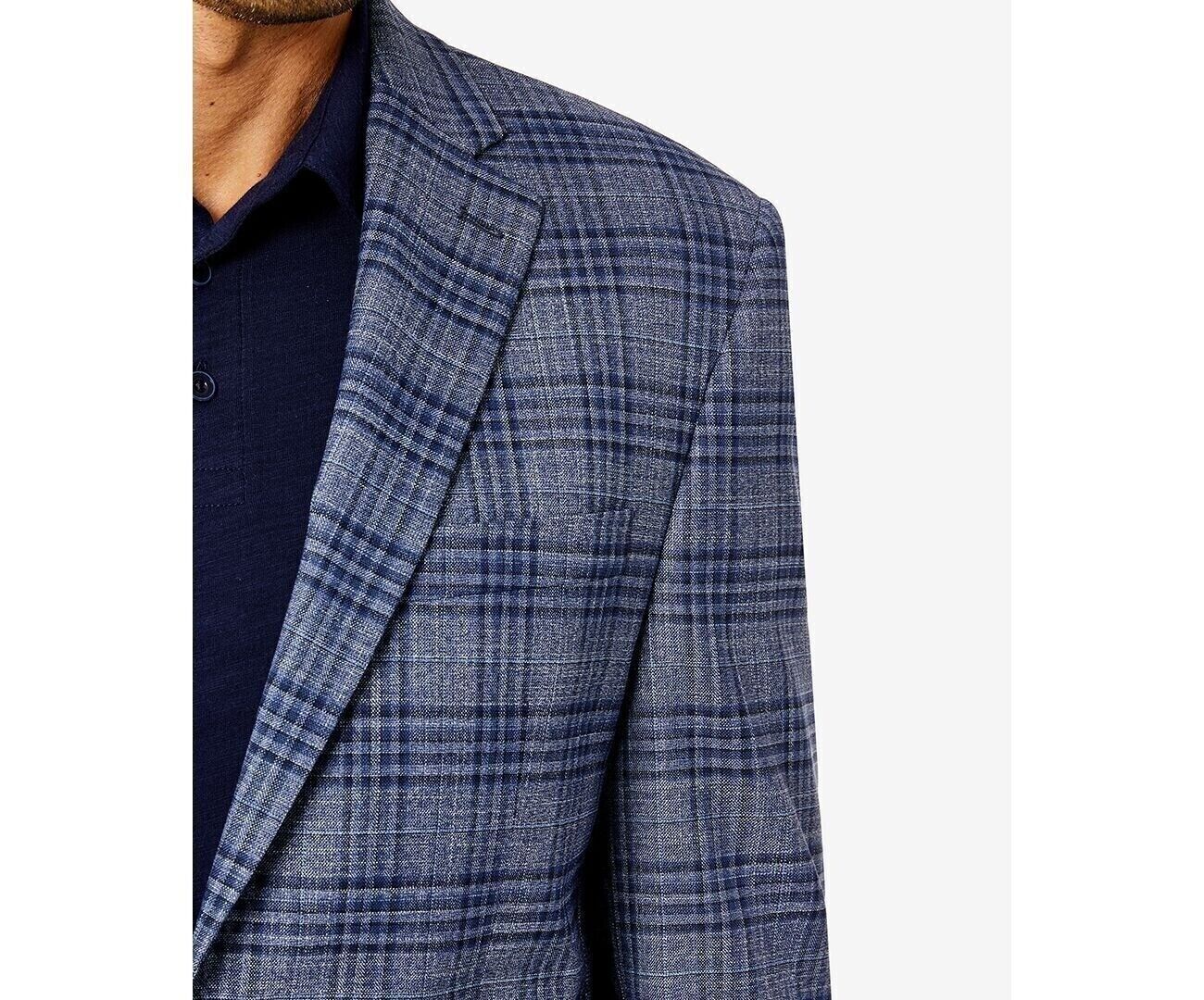 Lauren Ralph Lauren Men's UltraFlex Plaid Blazer 41R Sport Coat Blue