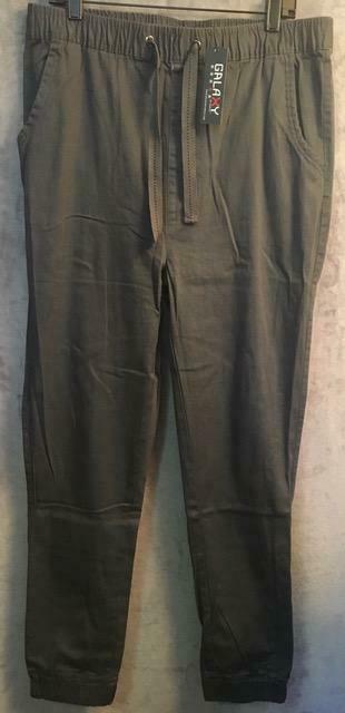 Galaxy Men Relaxed fit Chino Jogger Pants XL / 29 Grey Solid