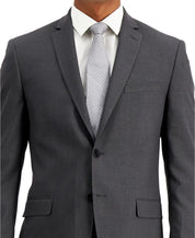 Andrew Marc Mens Slim fit 2 Piece Suit 42 S / 35 Waist Charcoal Grey Stretch