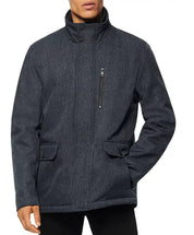 Marc New York Men's Mullins Melange Tech Funnel Collar Jacket Large Blue