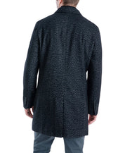 Michael Kors Men's Pike Slim Fit Top Coat 42L Black White Overcoat