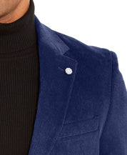 Nautica Men's Corduroy Sport Coat 36R Navy Blue Modern-Fit Active Stretch