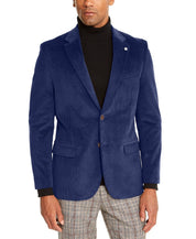Nautica Men's Modern-Fit Active Stretch Corduroy Sport Coat 38S Navy Blue Solid