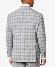 Sean John Men's Suit Jacket Grey Plaid 54L Classic Fit