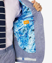 TALLIA Men's Slim-Fit Knit Suit Jacket Blue 40R Sport Coat