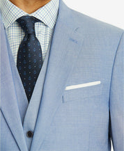Tommy Hilfiger Modern-Fit Stretch Blue Chambray Suit Jacket 38R