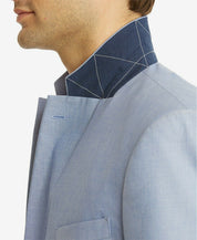 Tommy Hilfiger Modern-Fit Stretch Blue Chambray Suit Jacket 38R