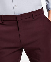 Tommy Hilfiger Mens Pants 33 x 32 Burgundy Modern Fit Comfort Performance