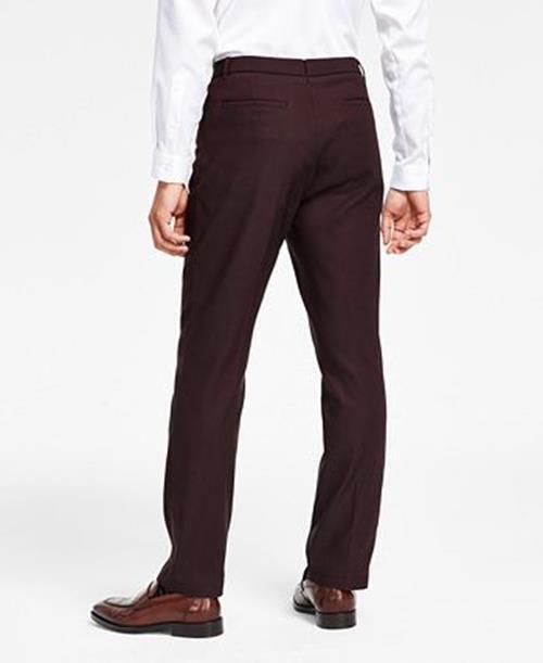 Tommy Hilfiger Men's Th Flex Modern Fit Four Pocket Twill Pants Burgundy Red 38 x 34