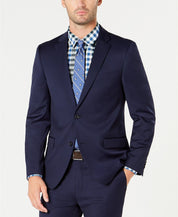 Tommy Hilfiger Men's Suit 42L Jacket Only Slim-Fit Stretch Navy Solid