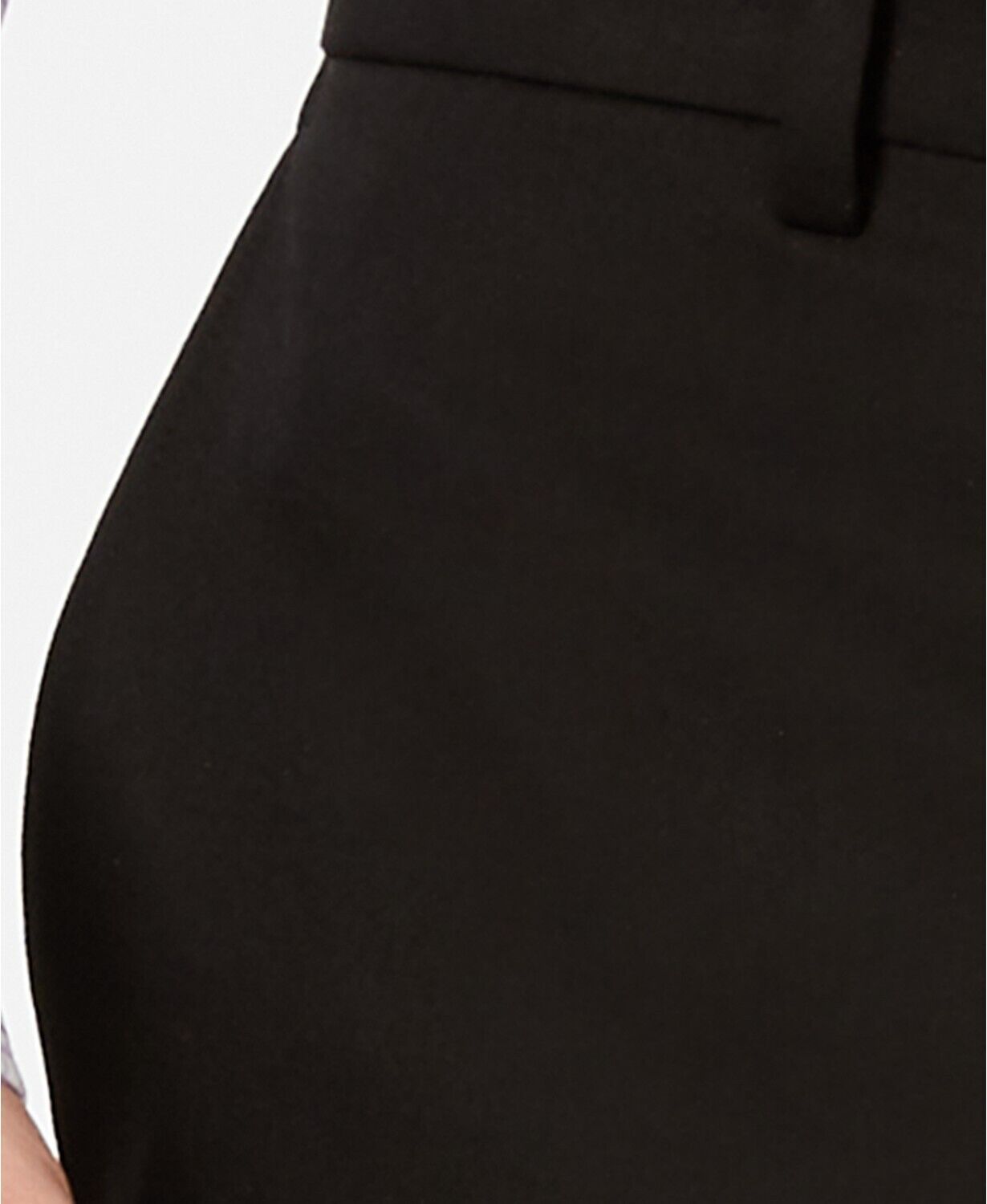 Vince Camuto Mens Slim-fit Stretch Solid Flat Front Dress Pants Black 30 X 32