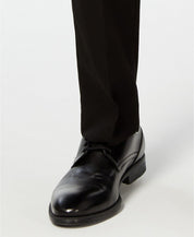 Vince Camuto Mens Slim-fit Stretch Solid Flat Front Dress Pants Black 30 X 32