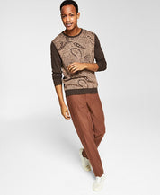 Alfani Men's Slim-Fit Solid Dress Pants 30 X 30 Vicuna Brown