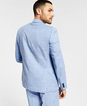 Alfani Mens Suit Jacket 38L Slim-Fit Performance Stretch Light Blue Two Button