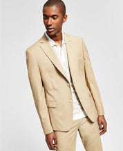 Alfani Men's Slim-Fit Stretch Solid Suit Jacket Caramel Brown 38S