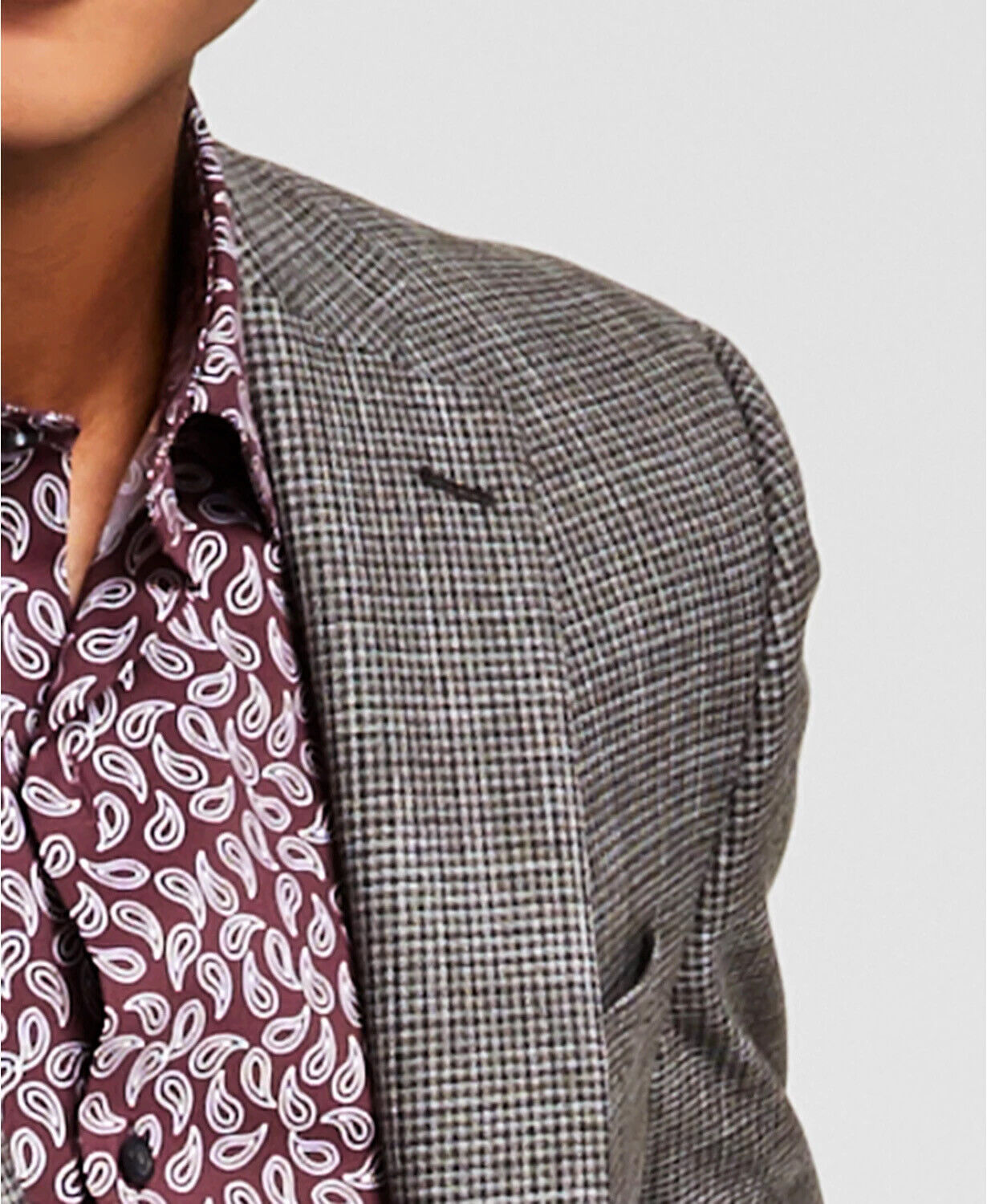 Alfani Men's Slim-Fit Brown Black Mini-Check Suit Jacket 40R