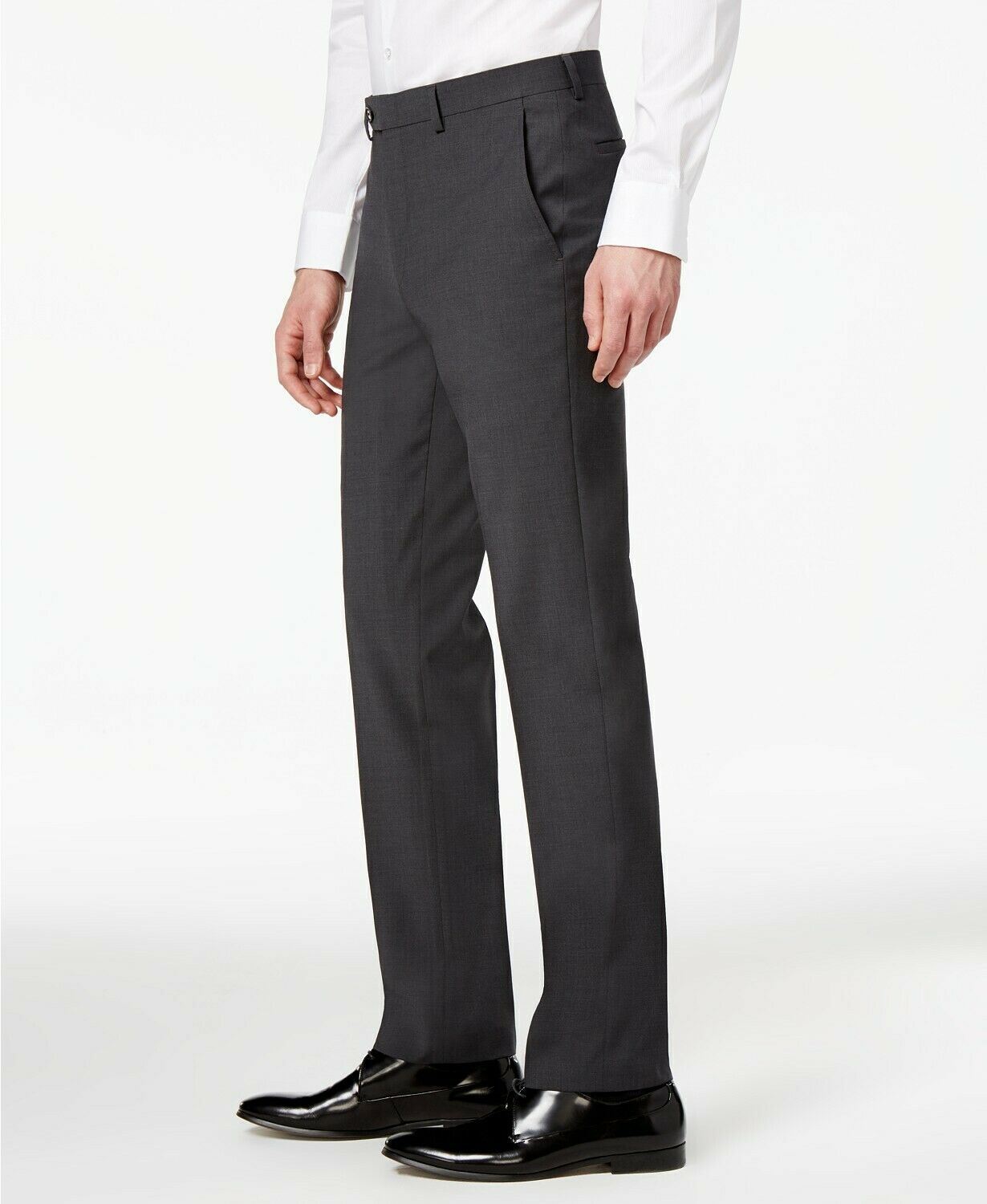 Bar III Skinny Fit Stretch Wrinkle-Resistant Dress Pants 32 x 34 Charcoal