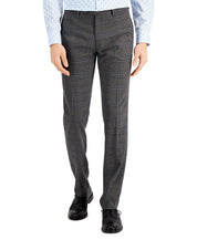 Bar III Men's Slim-Fit Gray & Camel Plaid Dress Pants 30 x 30