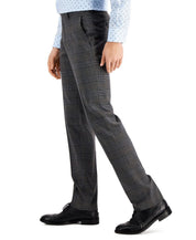 Bar III Men's Slim-Fit Gray & Camel Plaid Dress Pants 30 x 30