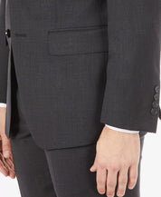 CALVIN KLEIN Men's Slim-Fit Wool Suit Jacket 40S Black Brown