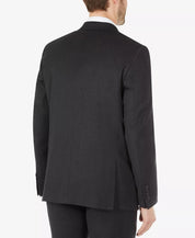 CALVIN KLEIN Men's Slim-Fit Wool Suit Jacket 40S Black Brown
