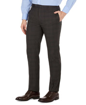 Calvin Klein Men's Slim-Fit Plaid Check Dress Pants 33 x 34 Charcoal Grey