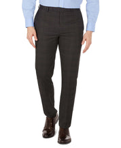 Calvin Klein Men's Slim-Fit Plaid Check Dress Pants 33 x 34 Charcoal Grey