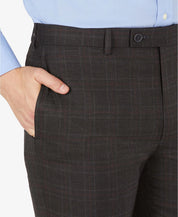 Calvin Klein Men's Slim-Fit Plaid Check Dress Pants 34 X 30 Charcoal Grey