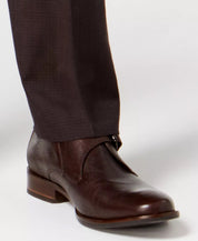CALVIN KLEIN Men's Dress Pants Brown 38 x 29 Slim-Fit Plaid Check