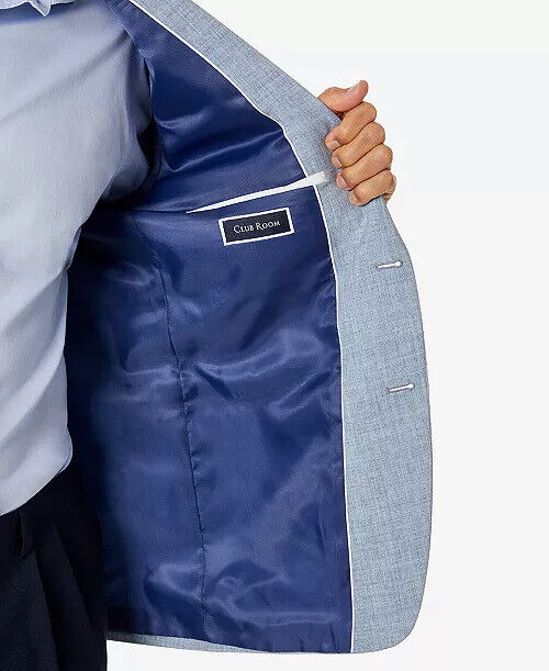 CLUB ROOM Men's Sport Coat 38S Light Blue Classic-Fit Solid