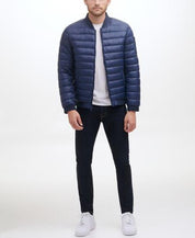 GUESS Men's Quilted Bomber Jacket XL Navy Blue