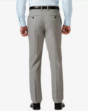 Haggar J.M. Slim Fit 4-Way Stretch Flat Front Dress Pants Light Grey 38 x 30