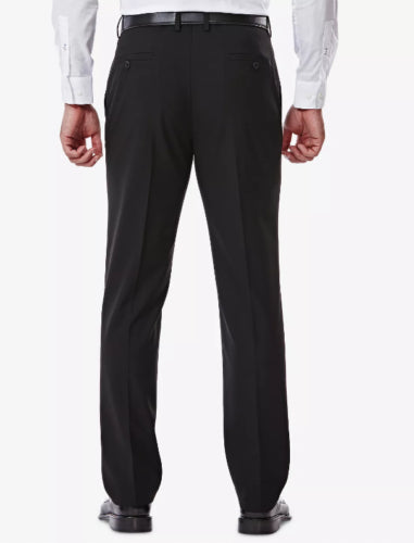 Haggar Men's J.M. 4 Way Stretch Slim Fit Dress Suit Pants Black 32 x 32