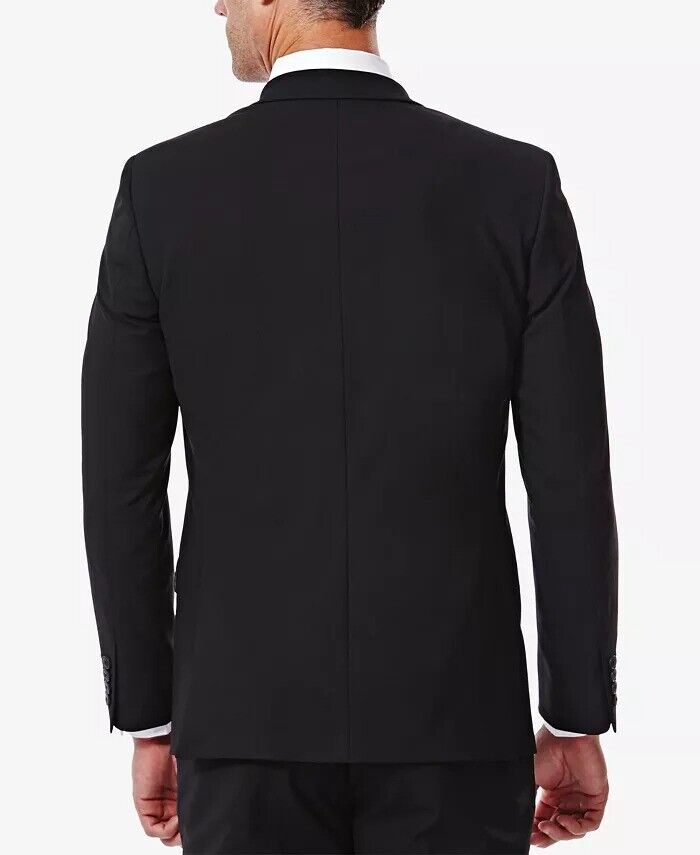 HAGGAR J.M. Men’s Slim-Fit 4-Way Stretch Suit Jacket 46R Black